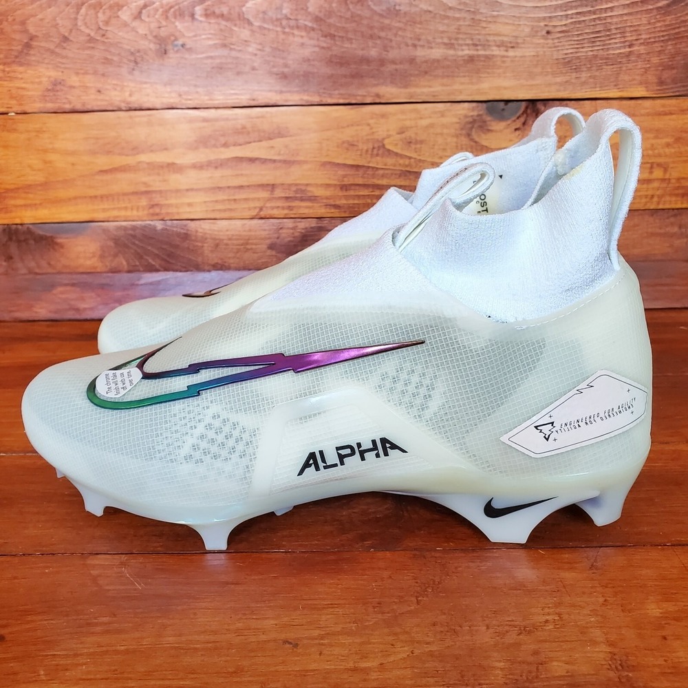 Nike Alpha Menace Elite 3 Football Cleats White Particle Sz‎ 10.5 CT6648-106 New